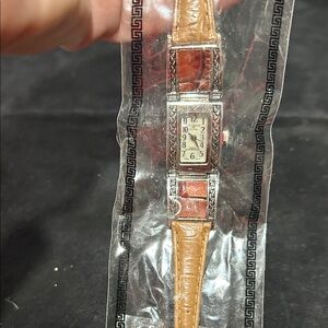 Elegant Silver and Tan Women's Watch